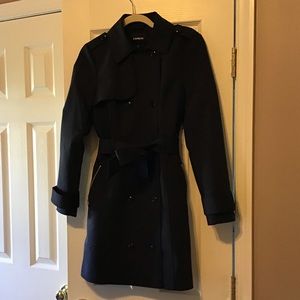 Express navy blue trench coat